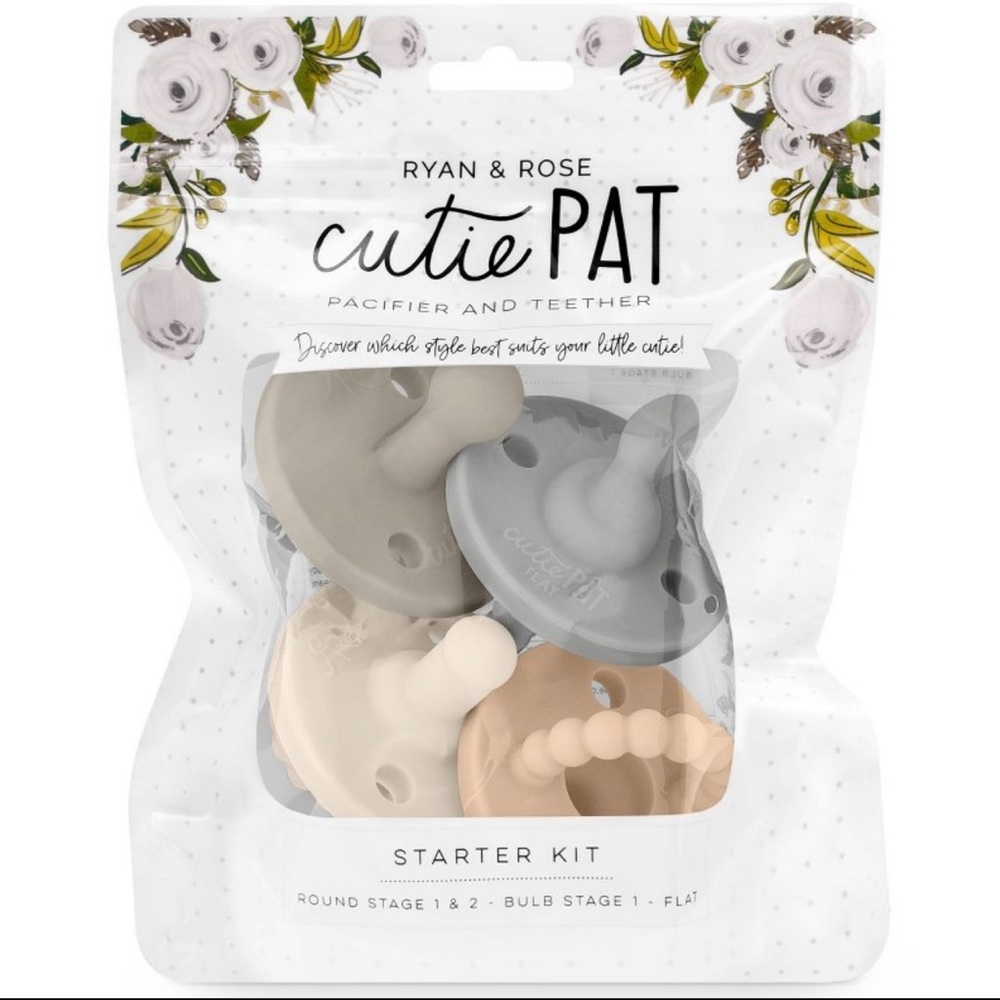 Ryan & Rose Cutie PAT Stage 1 & 2 Starter Kit + 2 Extra Pacifiers! (Value: $50)